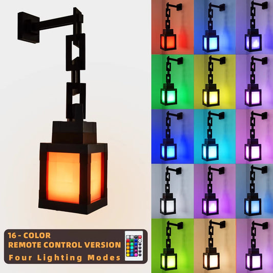 Colorful Pixel Style Night Light - Portable Lantern for DIY Interior Decor and Festive Ambiance